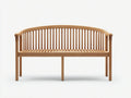 Banc de jardin en bois massif 150 x 60 x 86 cm - naturel - dossier incurvé à barreaux