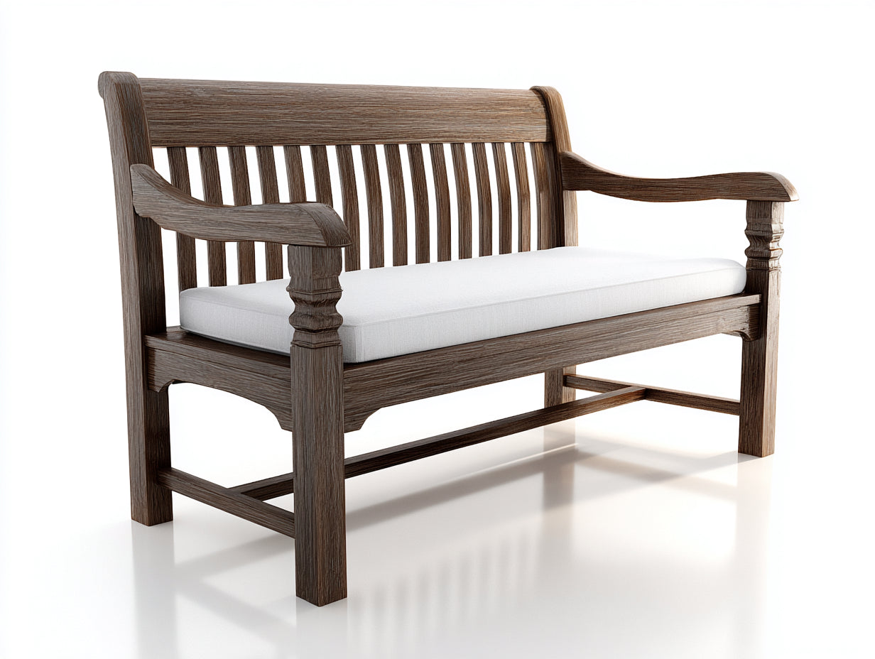 Banc de jardin en bois massif 150x60x90 cm - brun naturel - extérieur style rustique
