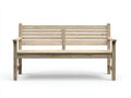 Banc de jardin en bois massif naturel 150x58x86 cm - Dossier à lattes horizontales style rustique