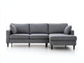 Canapé d'angle en tissu 260x160x82 cm - gris - salon style moderne