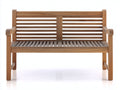 Banc de jardin en bois massif naturel 150x60x90 cm - Dossier à lattes style classique