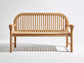 Banc de jardin en bois massif naturel 150x60x88 cm - Accoudoirs arrondis style classique